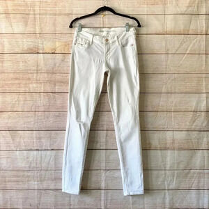 Old Navy Rockstar Slim Ankle Jeans Women’s Size 6 White Distressed Pants Stretch
